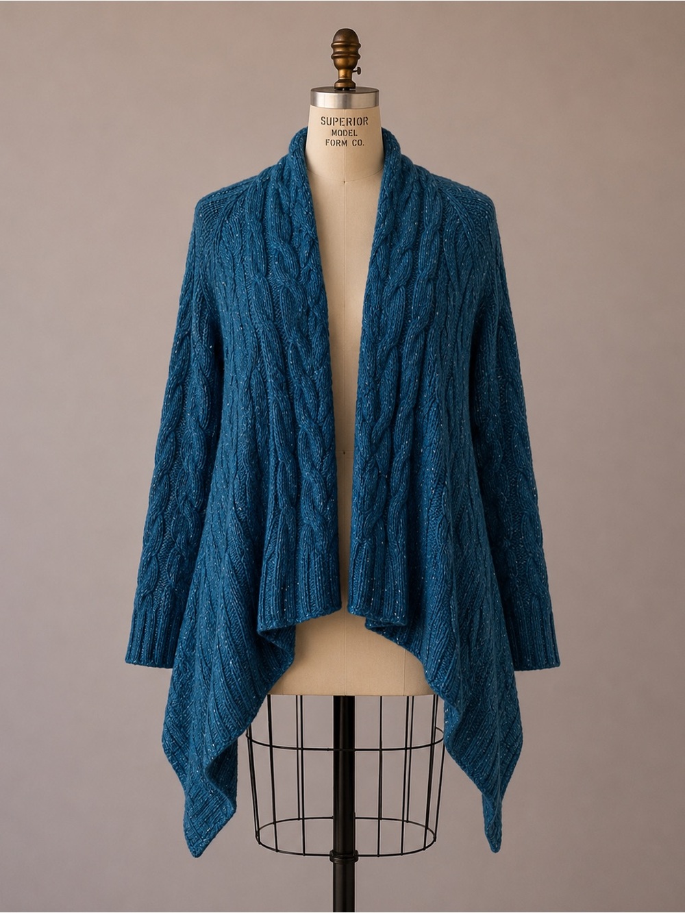Sleeping On Snow Wool Blend Cable Knit Cardigan